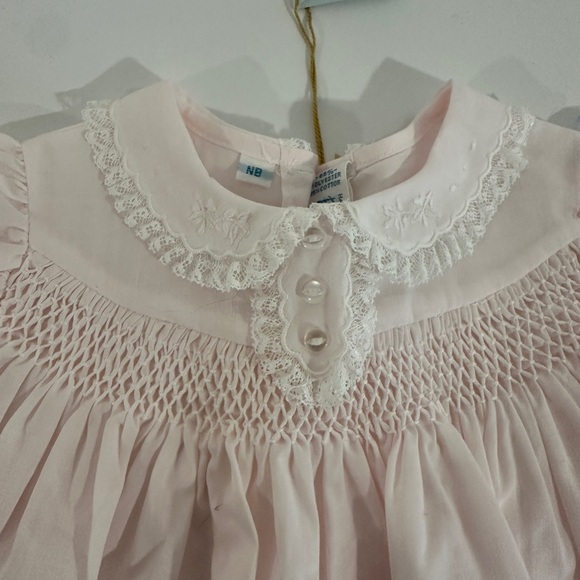 COPY - Pink Lace Trim Baby Dress Set - Picture 7 of 7